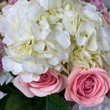 Floral table display.