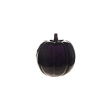 Purple glass pumpkin-shaped object on a white background