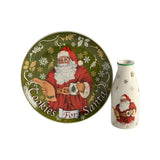 Cookies for Santa milk bottle and cookie plate by Spode