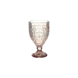 Trestle pink water goblet by Fitz & Floyd