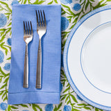 Blue linen napkins