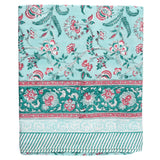 Lilibet Cranberry Mint 60" x 92"  Tablecloth