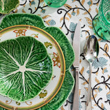 Cabbage and Oberon display perfect harmony in this colorful tablescape.