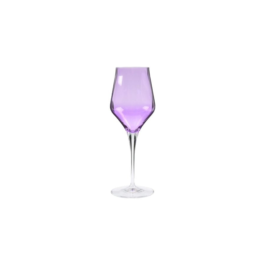 Contessa wine glass in lilac by Vietri