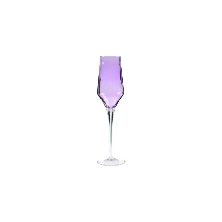 Contessa champagne flute in lilac by Vietri