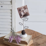 Vintage doorknob photo holder