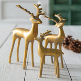 Set of 3 resin reindeer figurines