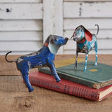 recycled metal dog figurine