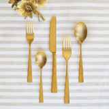 Argento-Gold Luster Five-Piece Place Setting – Set of 4