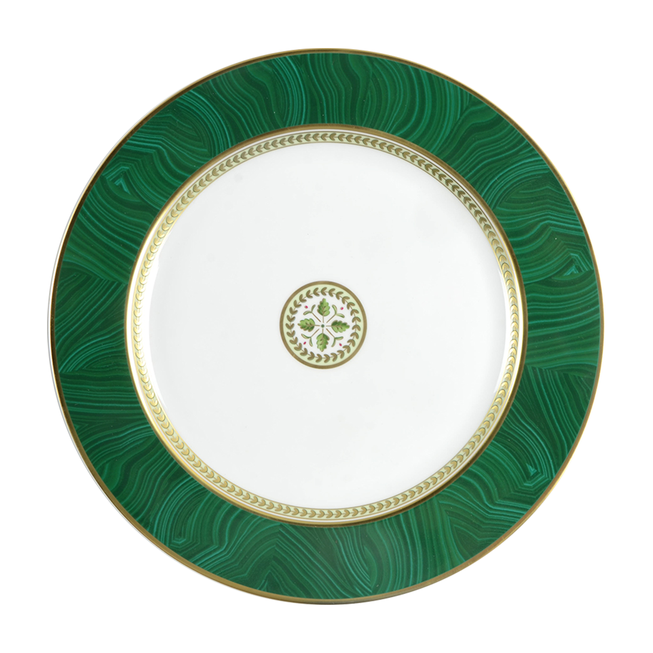 Constance malachite accent charger by Bernardaud