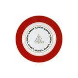 Grenadiers red rimmed salad plate with tree by Bernardaud