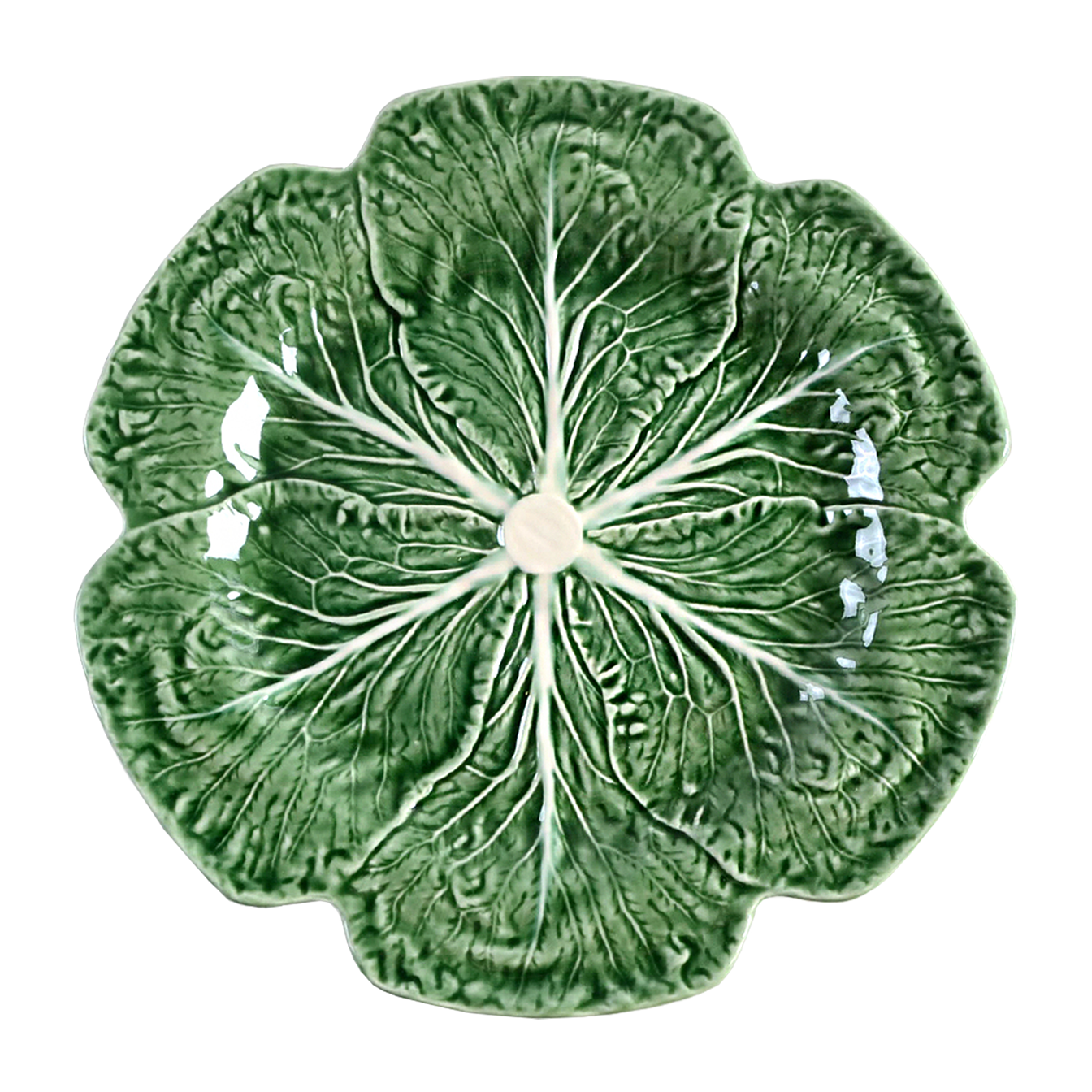 Cabbage Green charger plate by Bordallo Pinheiro