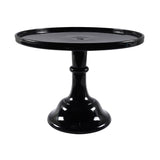Black glass cake stand