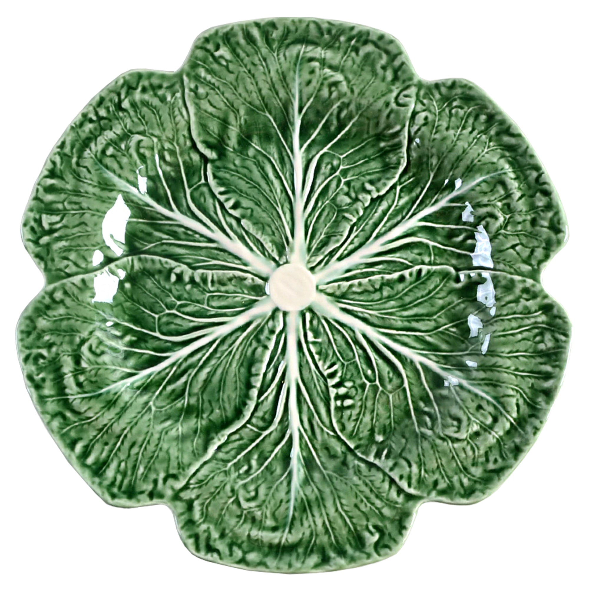 Cabbage Green charger plate by Bordallo Pinheiro