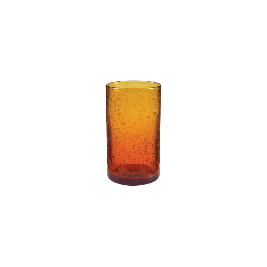 Bubbly amber glass Iris highball by Artland
