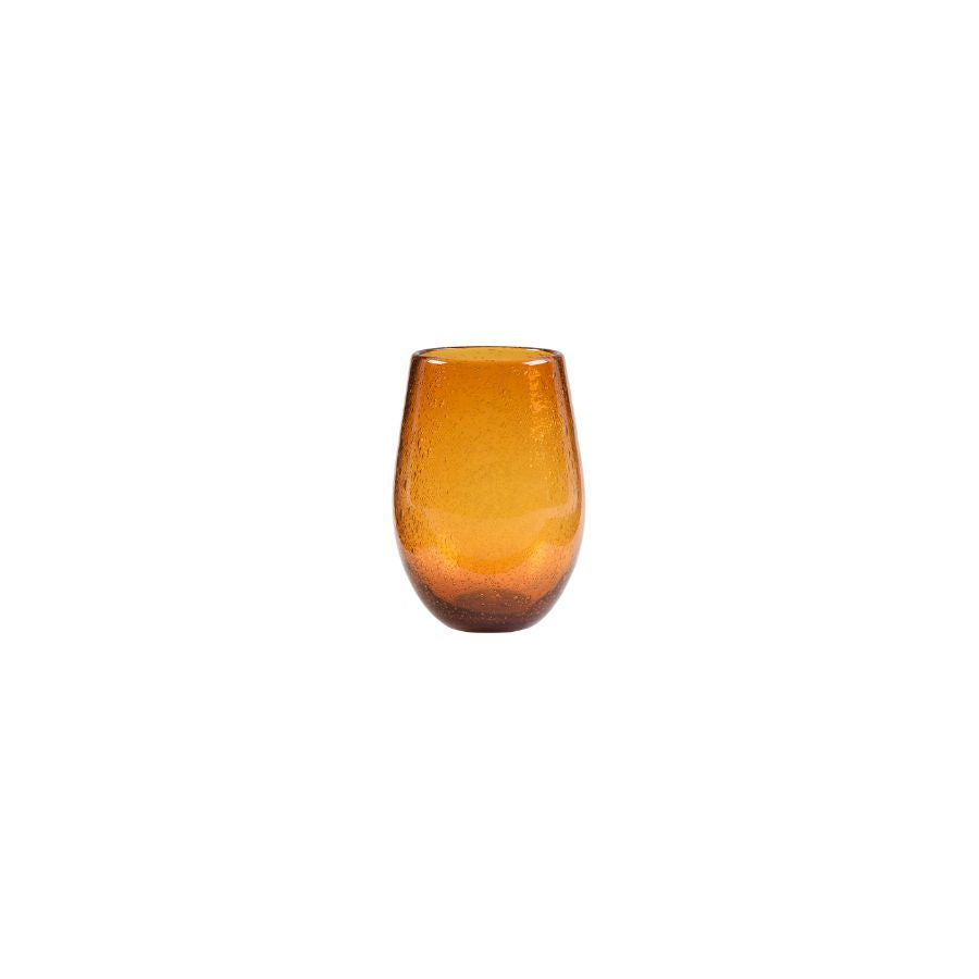 Iris Amber stemless wine glass by Artland