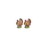 Pair of turkey shaped ceramic shakers