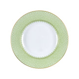 Elegant green geometric dinner plate