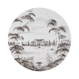 Decorative plate depicting an expansive country home and grounds.