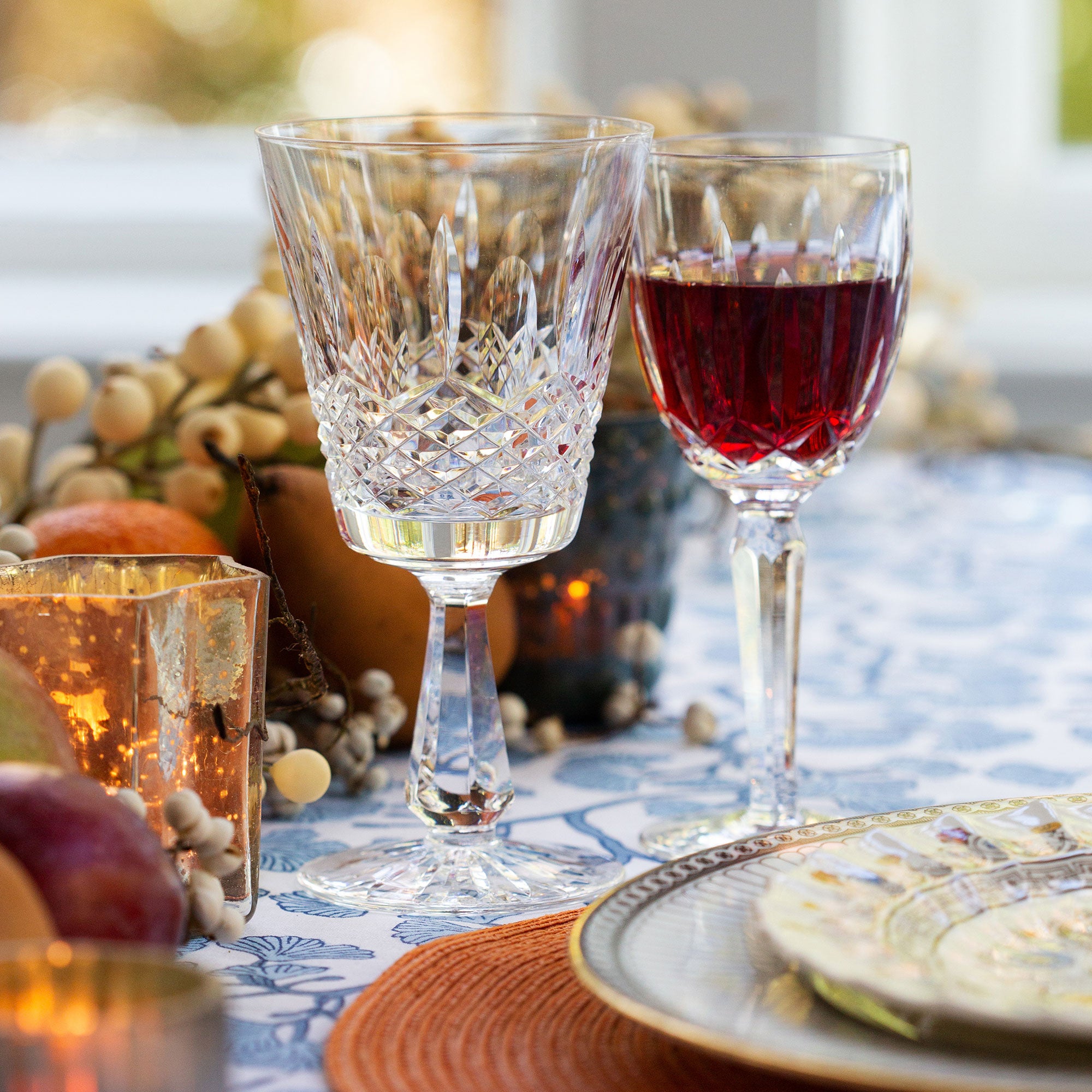 Waterford stemware brings elegant sparkle to your dining experience.