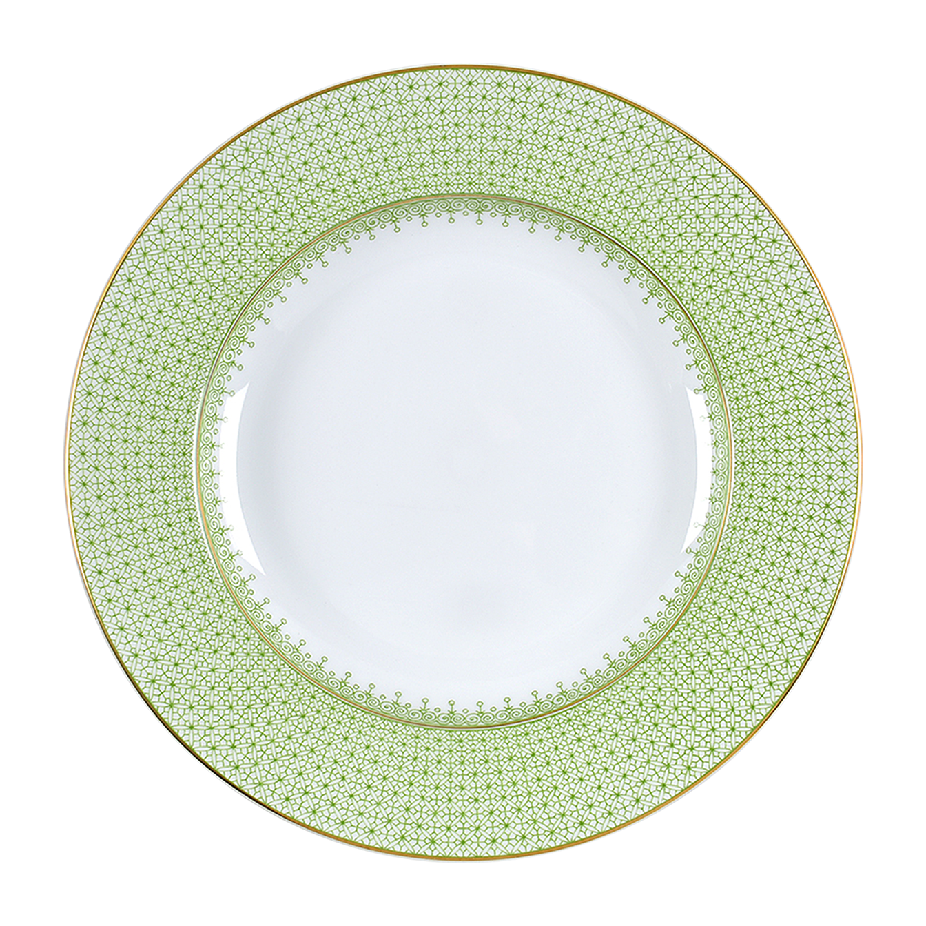 Green Apple Lace Charger Plate