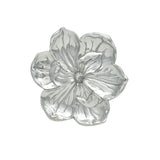 Flower shaped shiny metal serving tray