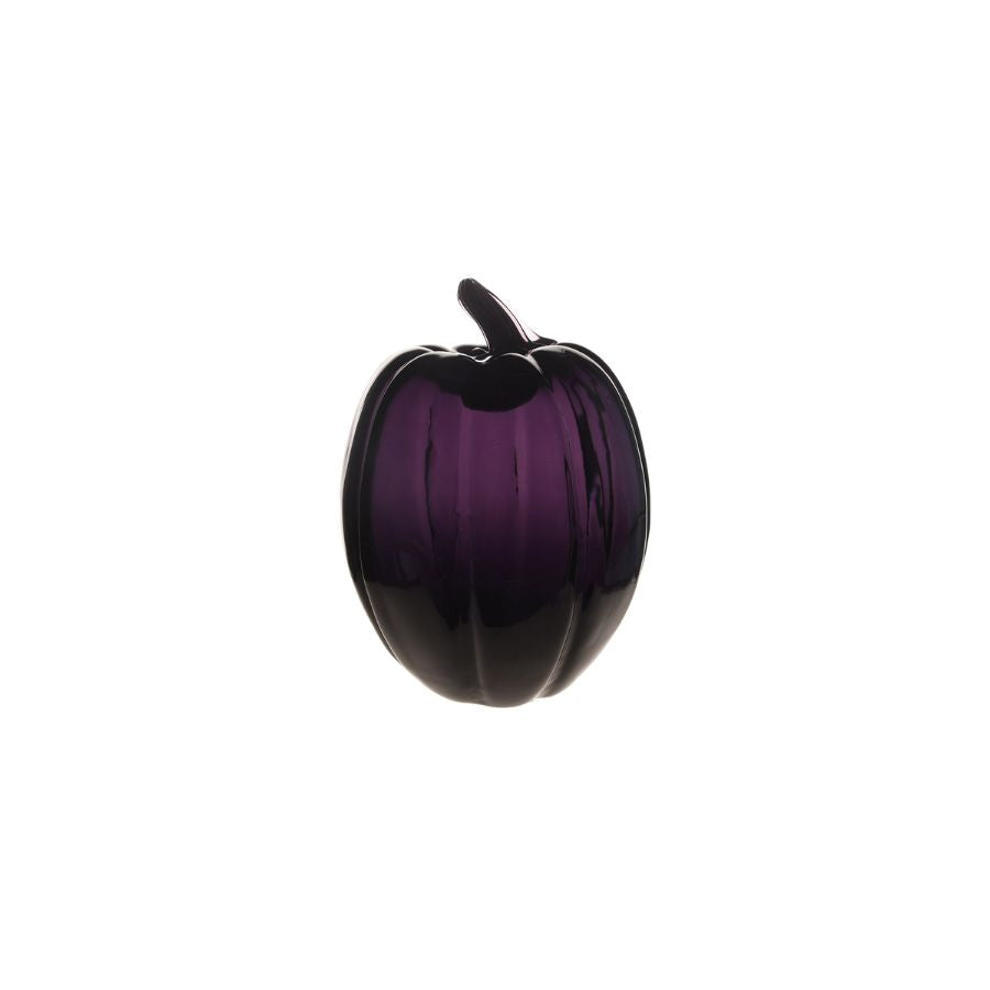 Deep purple 7 3/4" glass pumpkin by Blenko