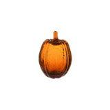 Tall topaz crackle glass pumpkin by Blenko