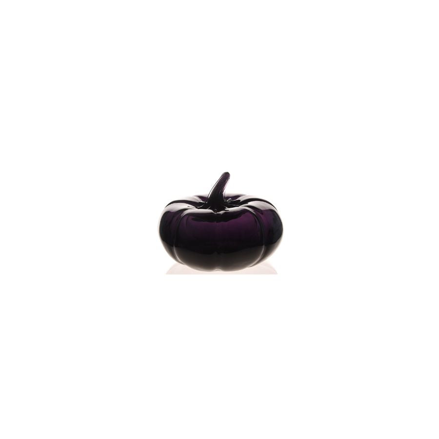 Purple glass pumpkin by Blenko