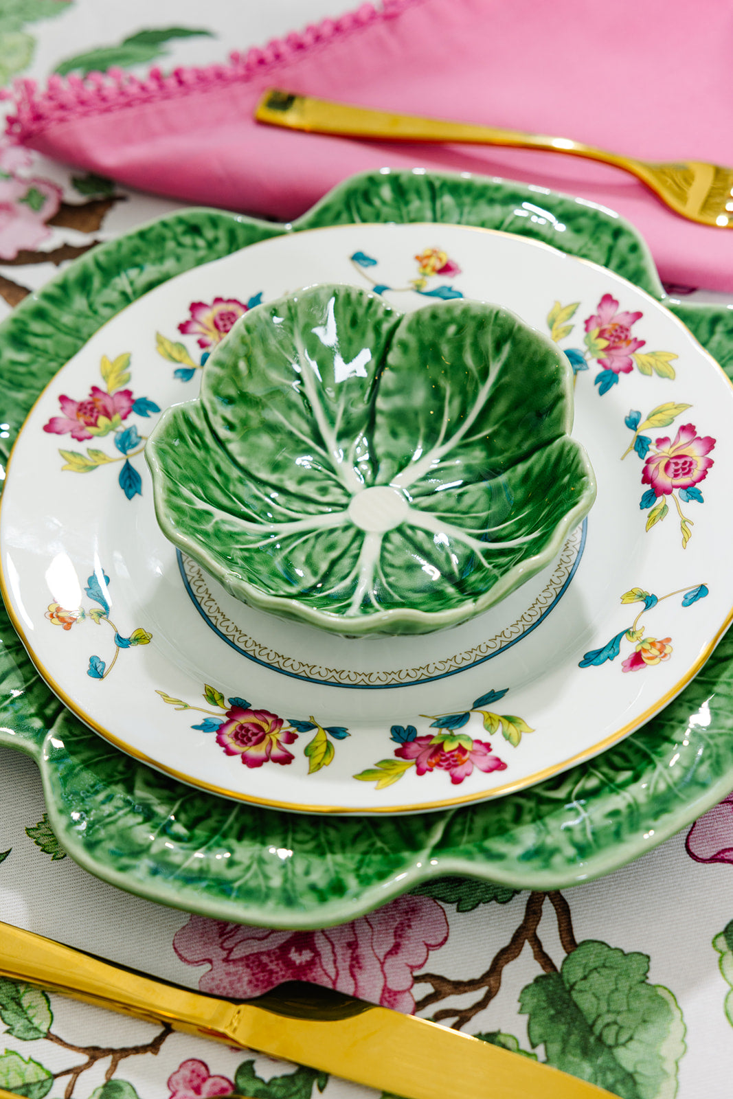 Cabbage Green Cereal Bowl by Bordallo Pinheiro