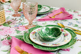 Pinks and greens play in this crisp Steeplechase tablescape