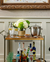 Beautifully styled bar cart