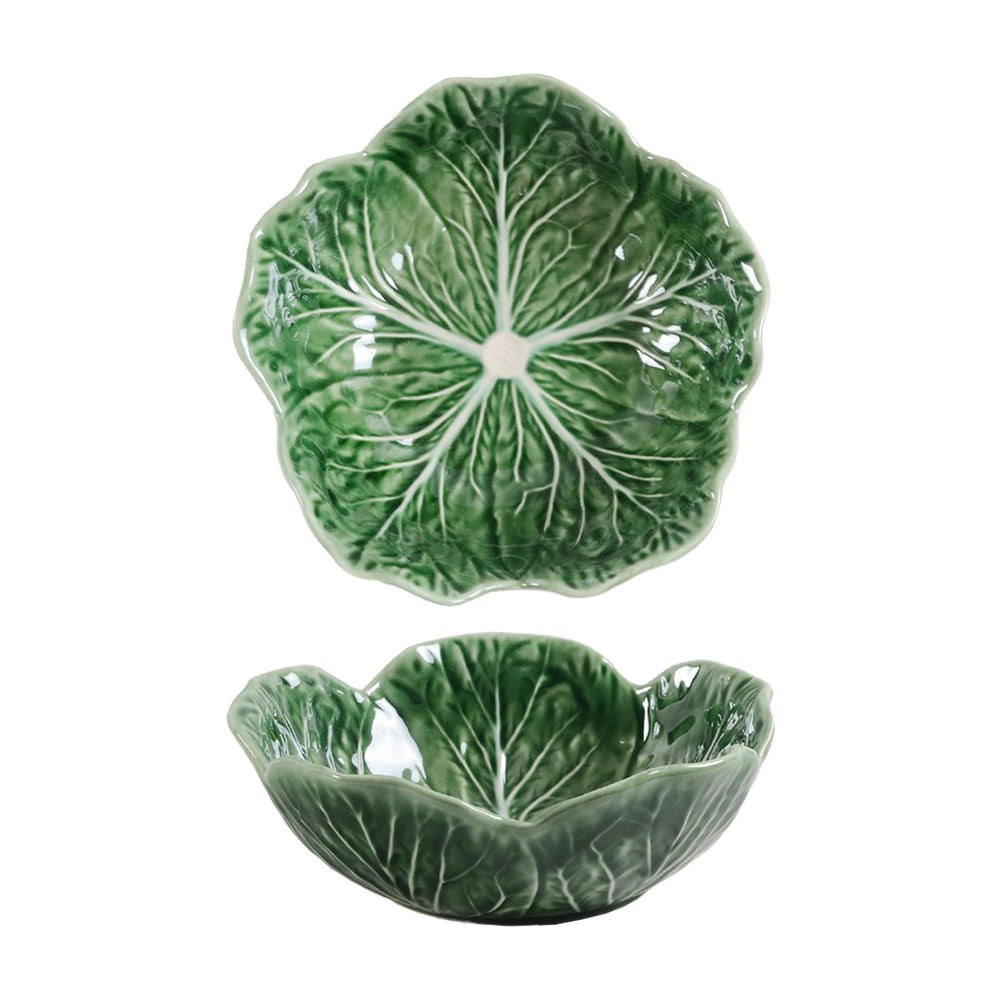 Cabbage Green soup bowl by Bordallo Pinheiro