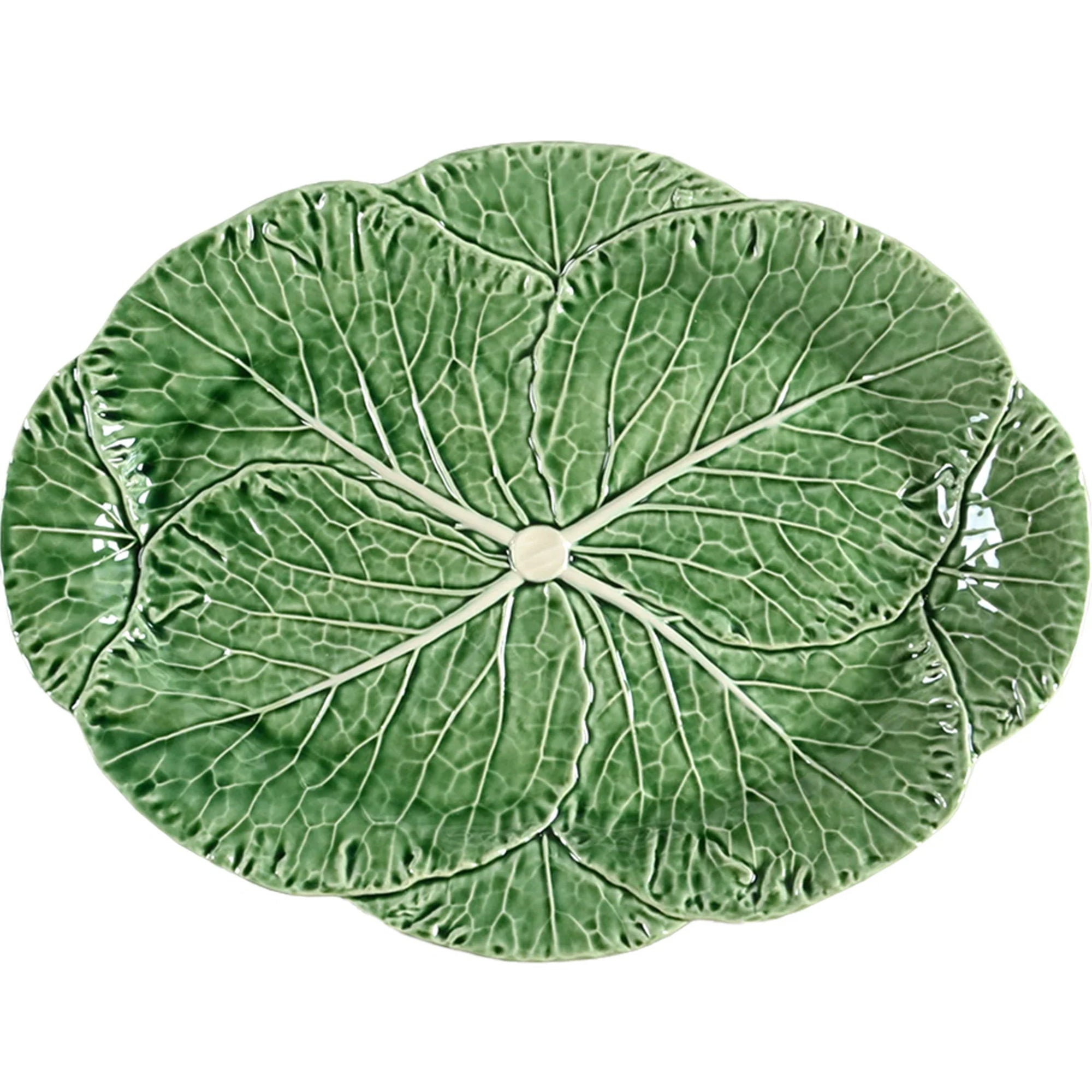 Cabbage Green serving platter by Bordallo Pinheiro