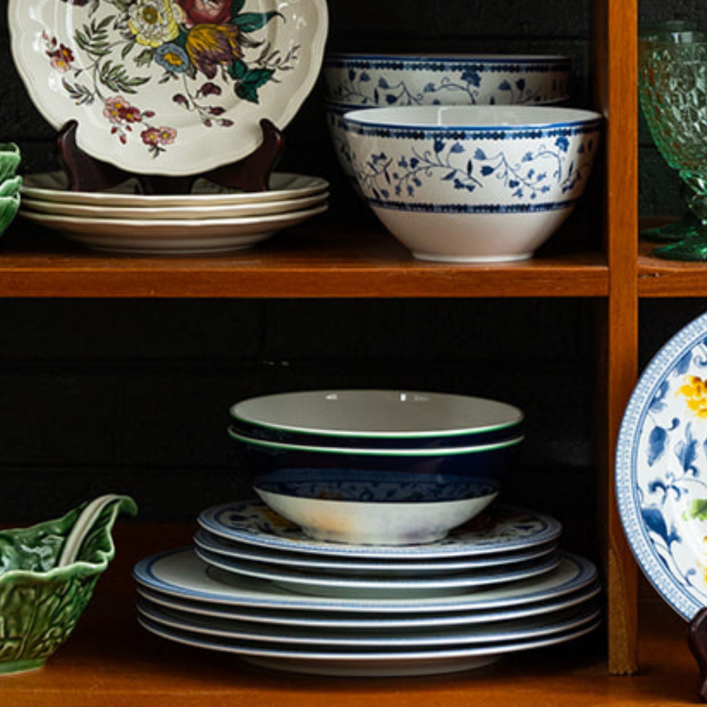 Macao Soup Bowl with a collection of mixed dinnerware