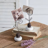 Vintage doorknob photo holders