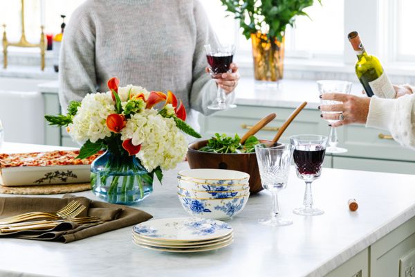 Flowers make casual meals feels like a special occasion.