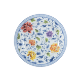 Macao Accent Salad Plate with Blue Trim and Vivid Florals by Ralph Lauren