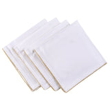 Set of 4 Cotton Napkins with Gold Whipstitch by Saro Lifestyle