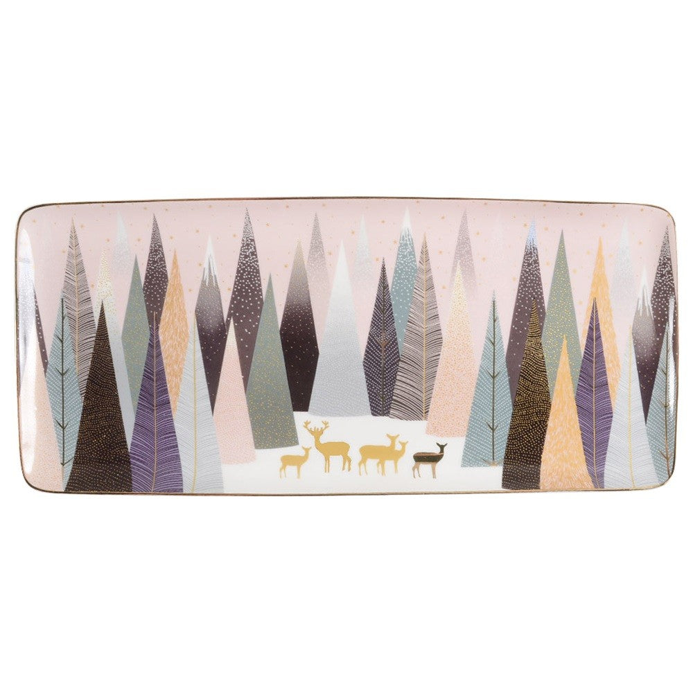 Frosted Pines rectangular sandwich tray by Portmeirion